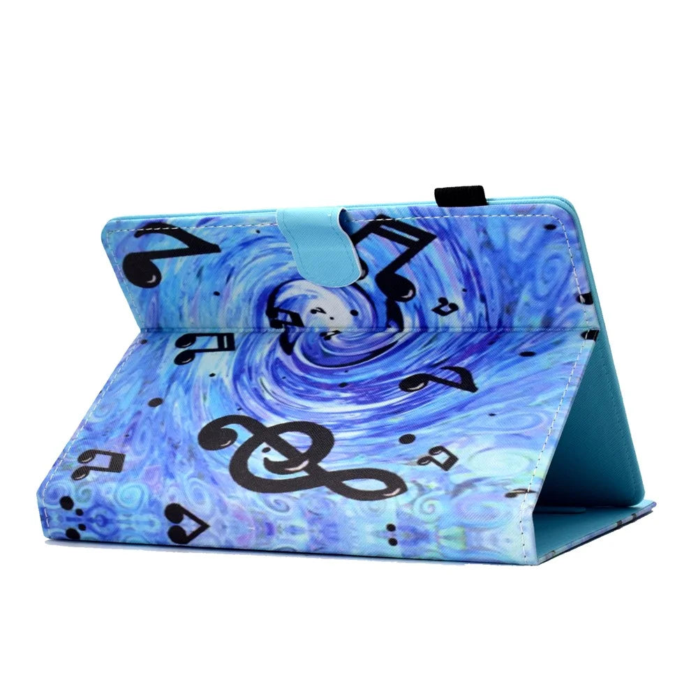 10 inch Patterned Universal PU Leather Card Holder Tablet Case Cover for iPad 9.7 (2018) / Lenovo Tab 4 10 Plus - Note - 6