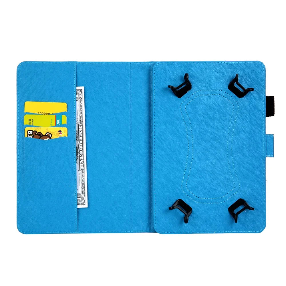 Universal 8-inch Patterned PU Leather Wallet Protective Case for Tablet PC - Swans - 4