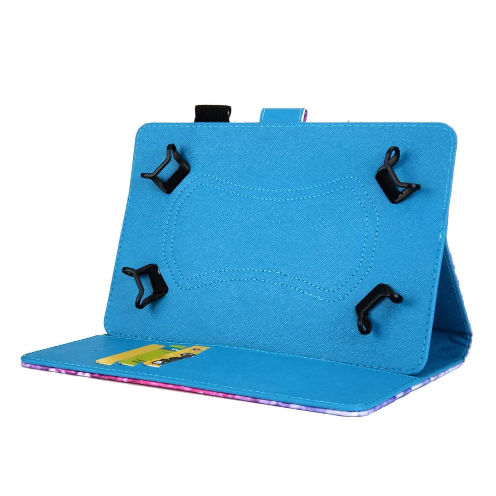 Universal 8-inch Patterned PU Leather Wallet Protective Case for Tablet PC - Swans - 5