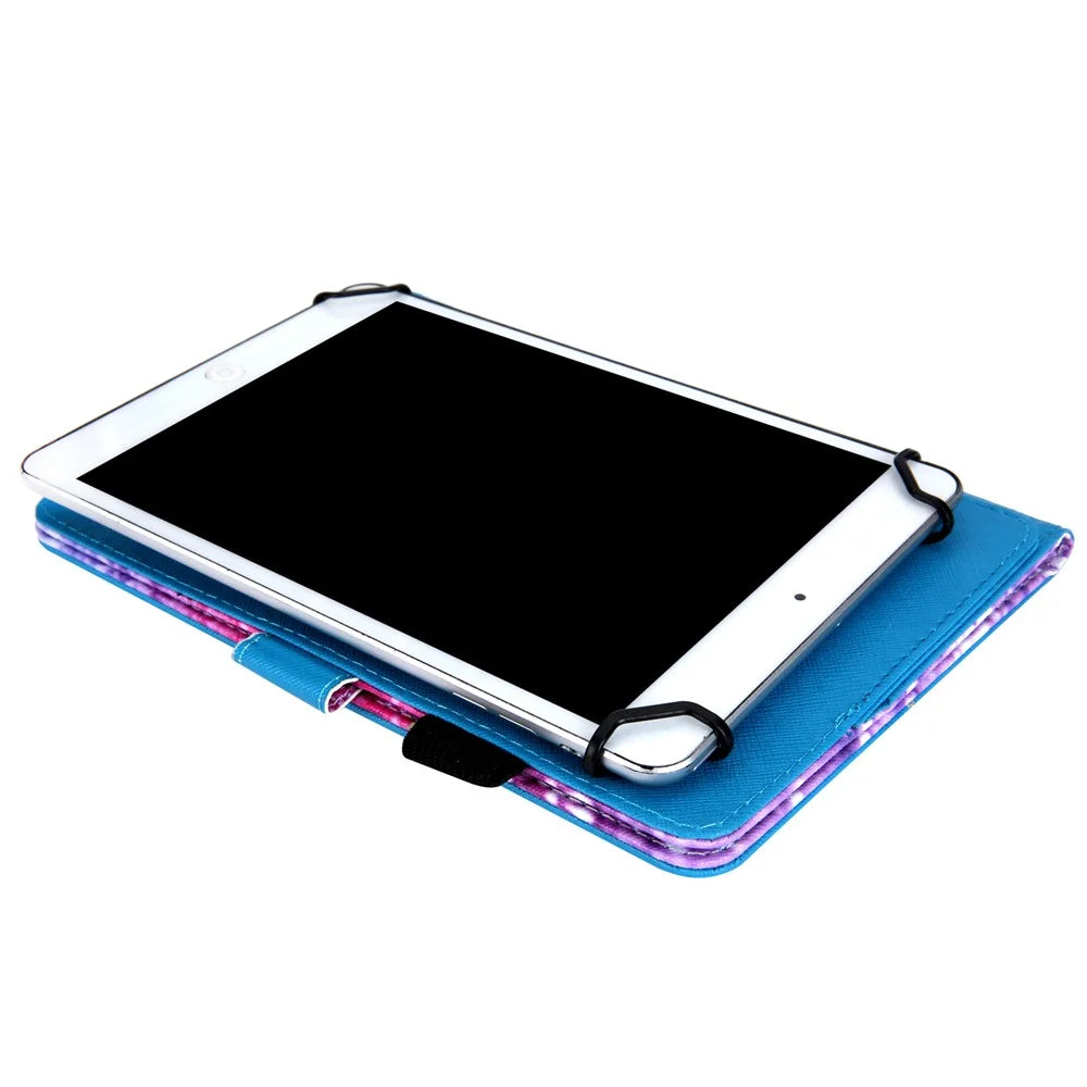 Universal 8-inch Patterned PU Leather Wallet Protective Case for Tablet PC - Swans - 6