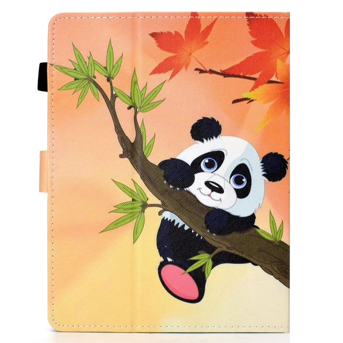 Universal 10-inch Patterned Tablet PU Leather Card Holder Case for iPad 9.7 (2018) / Samsung Tab S3 9.7 etc - Panda on the Tree - 3