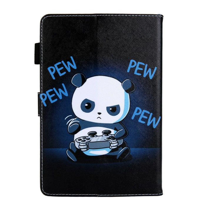 Universal 10-inch Animal Patterned Tablet PU Leather Card Holder Case for iPad 9.7 (2018) / Samsung Tab S3 9.7 etc - Panda - 3