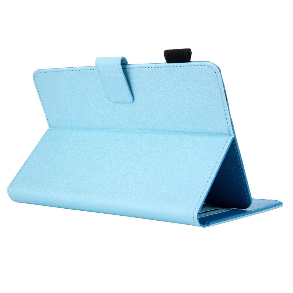 Leather Case Tablet Cover with Card Storage for 10 inch Tablet - Baby Blue - 4