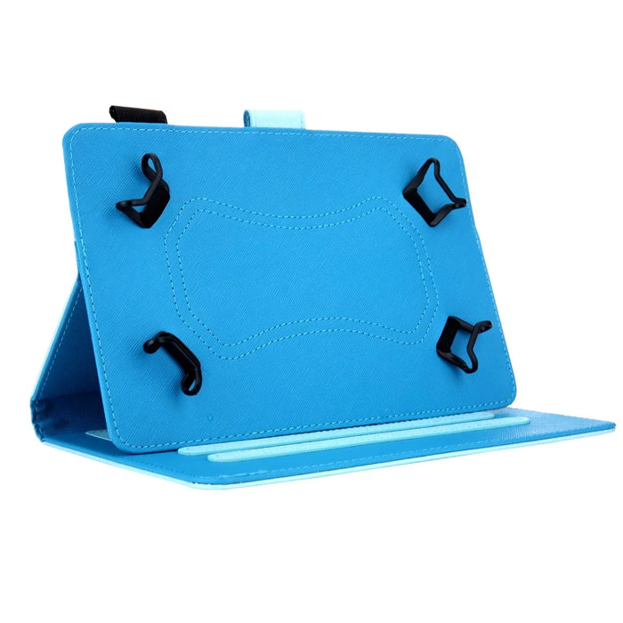 Universal Leather Case Cover with Card Storage for 7 inch Tablet - Baby Blue - 6
