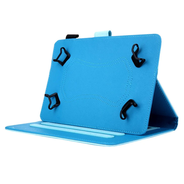 Universal Leather Case Cover with Card Storage for 7 inch Tablet - Baby Blue - 7