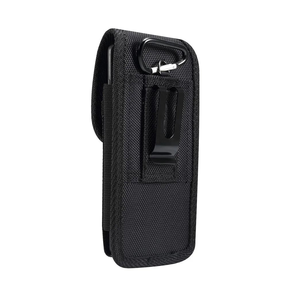 Outdoor Tactical Pouch Case Phone Belt Vertical Holster Universal Clip Flip Holder for Cell Phone - Black - 2