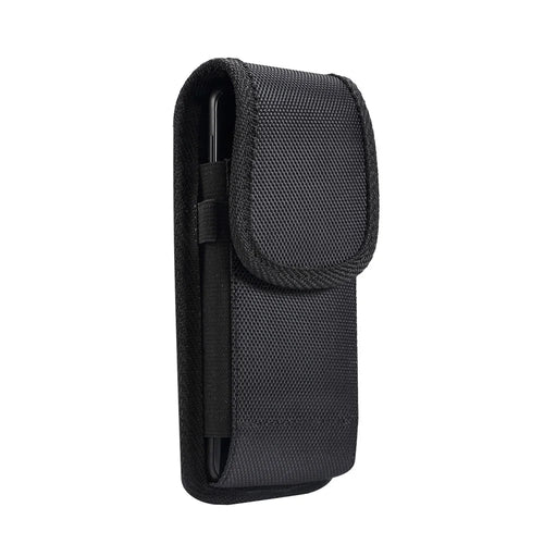 Universal Clip Oxford Cloth Hanging Waist Bag Card Holder Pouch Men Mobile Phone Bag for 4.7-5.0 inch Smartphones - Black - 1