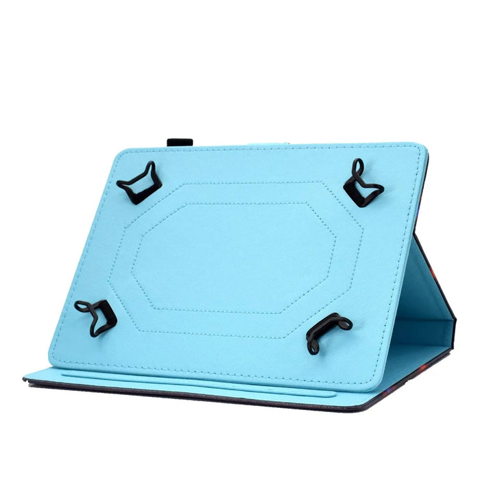 Universal Pattern Printing Card Slots Stand Leather Protective Case for 8-inch Tablet - Blue Butterflies - 6