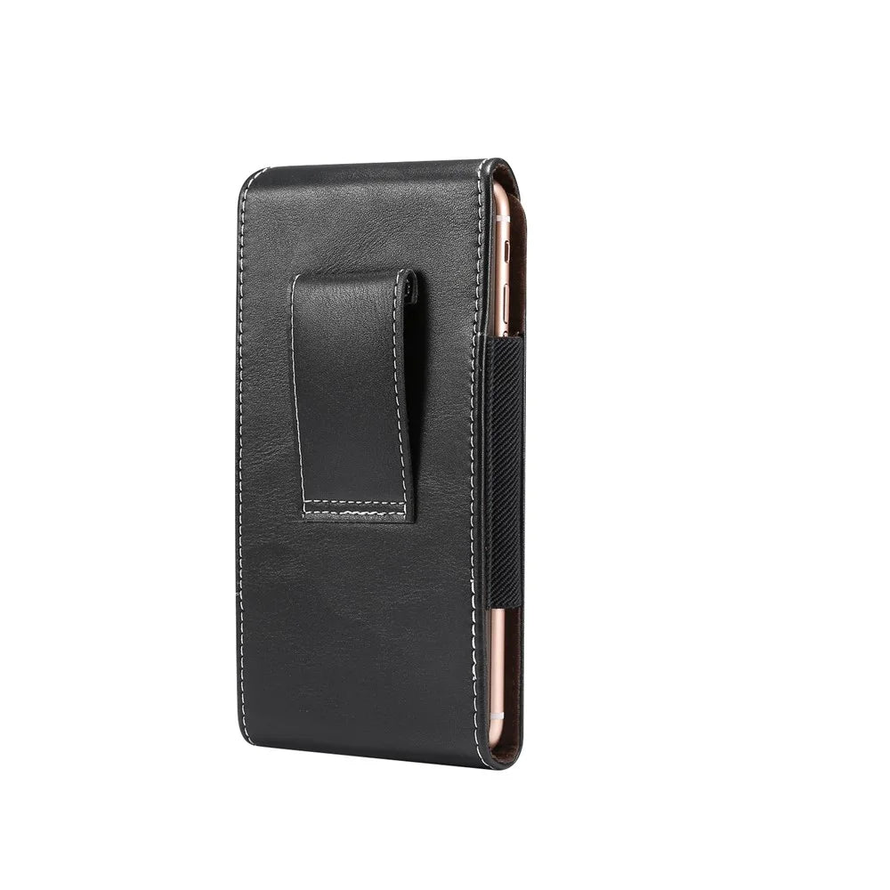 5.5 inch Universal Wear-resistant Leather Belt Clip Phone Pouch Case for iPhone Samsung Huawei Etc. - 2