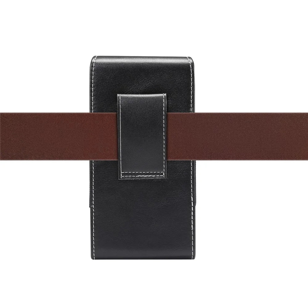 5.5 inch Universal Wear-resistant Leather Belt Clip Phone Pouch Case for iPhone Samsung Huawei Etc. - 6
