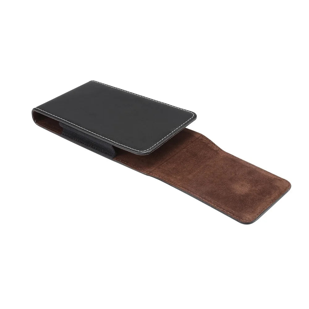 5.5 inch Universal Wear-resistant Leather Belt Clip Phone Pouch Case for iPhone Samsung Huawei Etc. - 7