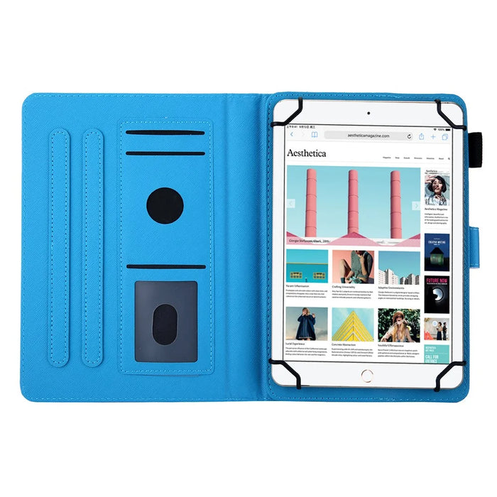 7 Inches Pattern Printing Leather Stand Tablet Protection Case Cover for Galaxy Tab J/Huawei MediaPad T3 7 3G - Cat - 6