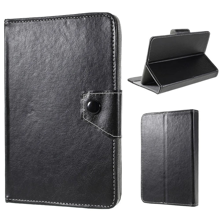 Crazy Horse Texture Leather Case Universal Tablet Cover for 10-inch Tablets - Rose - Black - 1