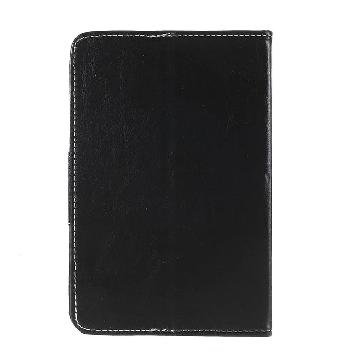 Crazy Horse Texture Leather Case Universal Tablet Cover for 10-inch Tablets - Rose - Black - 2