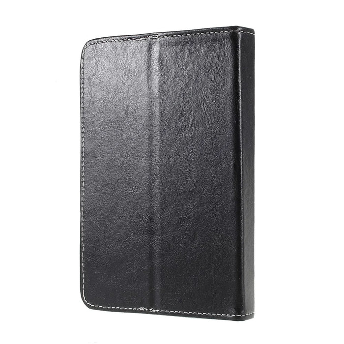 Crazy Horse Texture Leather Case Universal Tablet Cover for 10-inch Tablets - Rose - Black - 3