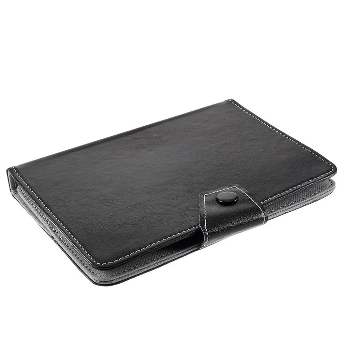 Crazy Horse Texture Leather Case Universal Tablet Cover for 10-inch Tablets - Rose - Black - 4