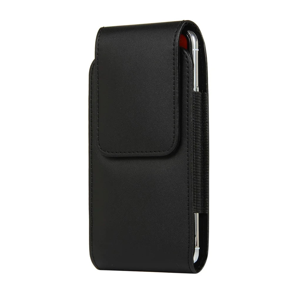 5 inch Universal Clip-on Waist Bag Card Holder Pouch Leather Phone Case for iPhone 6/S6/7/8/SE (2020)/SE (2022) - 2