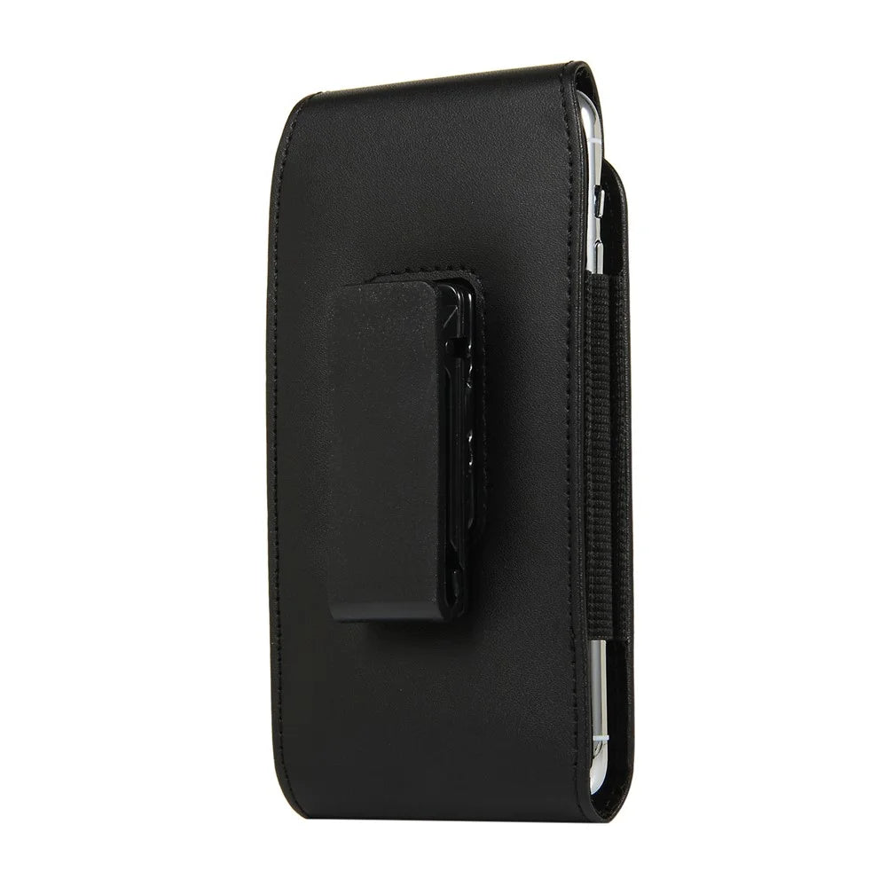 5 inch Universal Clip-on Waist Bag Card Holder Pouch Leather Phone Case for iPhone 6/S6/7/8/SE (2020)/SE (2022) - 3