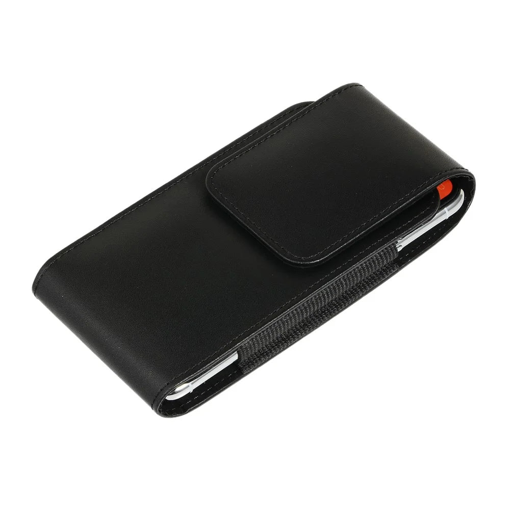 5 inch Universal Clip-on Waist Bag Card Holder Pouch Leather Phone Case for iPhone 6/S6/7/8/SE (2020)/SE (2022) - 4