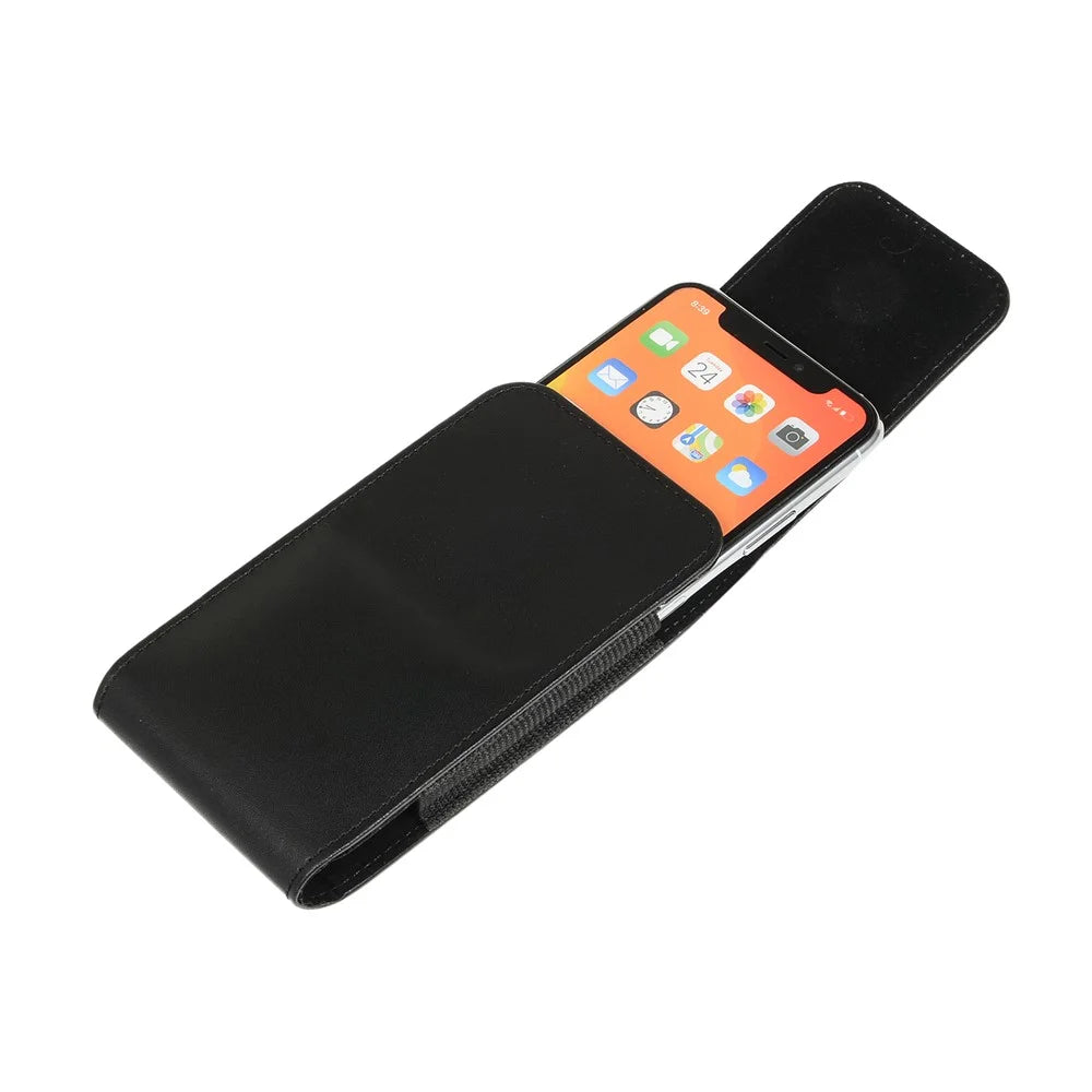 5 inch Universal Clip-on Waist Bag Card Holder Pouch Leather Phone Case for iPhone 6/S6/7/8/SE (2020)/SE (2022) - 6