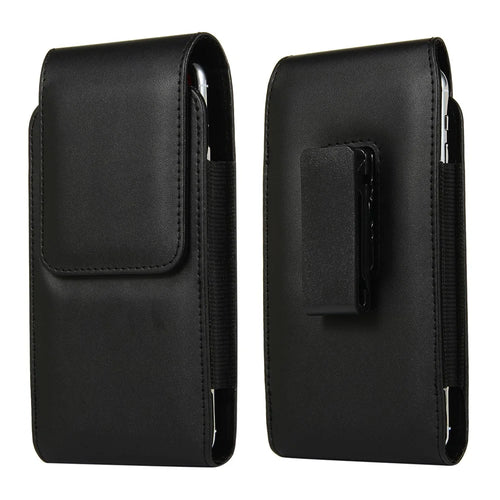 Universal Clip Waist Bag Card Holder Pouch Leather Phone Case for 5.2 inch Smartphones - 1