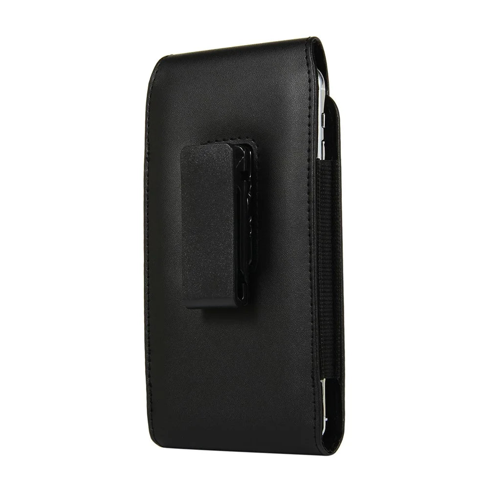 Universal Clip Waist Bag Card Holder Pouch Leather Phone Case for 5.2 inch Smartphones - 3