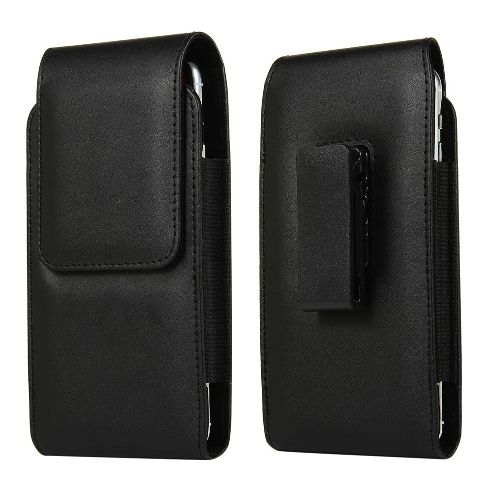6.3 inch Universal Clip-on Waist Bag Card Holder Pouch Leather Phone Cover for iPhone 11/11 Pro/XR/XS - 1