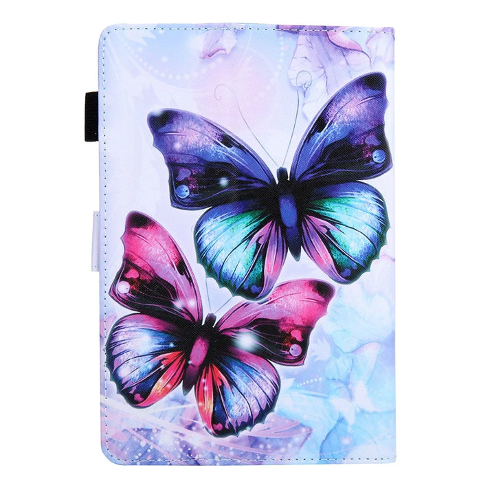 Pattern Printing Universal Leather Case with Card Slots for 7-inch Tablet - Butterfly - 3