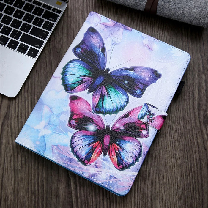 Pattern Printing Universal Leather Case with Card Slots for 7-inch Tablet - Butterfly - 5