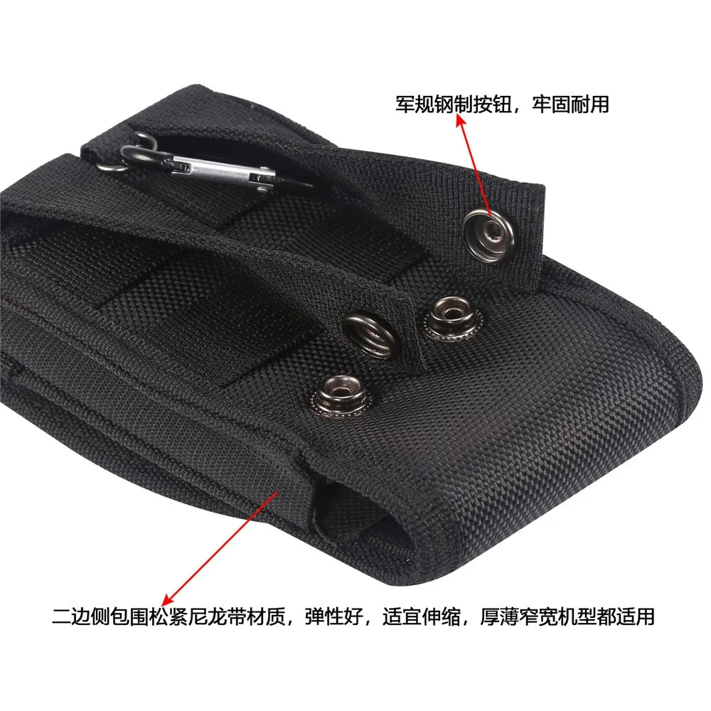 Universal Men Waist Phone Bag Case Cover for 5.5/6.3/6.5/6.7/7.2 inch Phones - Black - 5