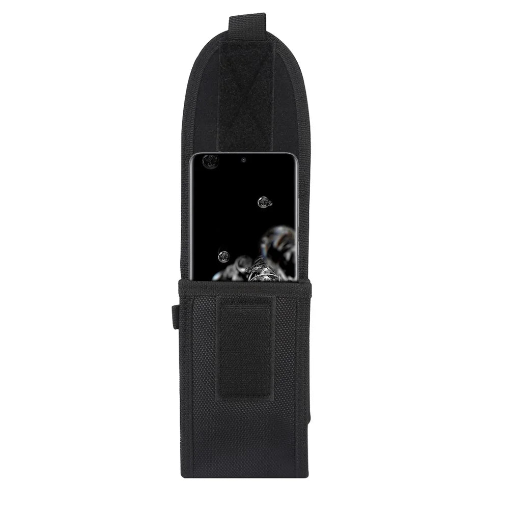 Universal Men Waist Phone Bag Case Cover for 5.5/6.3/6.5/6.7/7.2 inch Phones - Black - 7