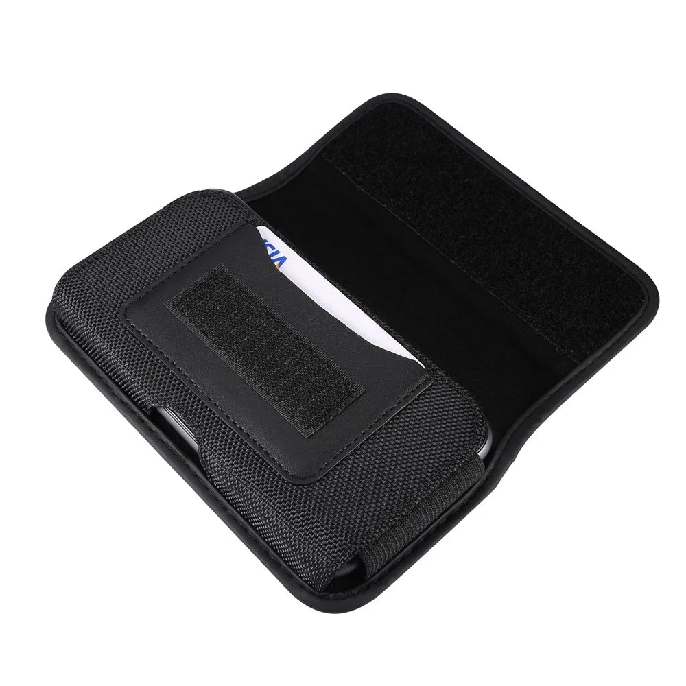 Universal Hanging Waist Bag Card Holder Pouch Men's Wallet Mobile Phone Bag for 5.4-inch Smartphones - 6