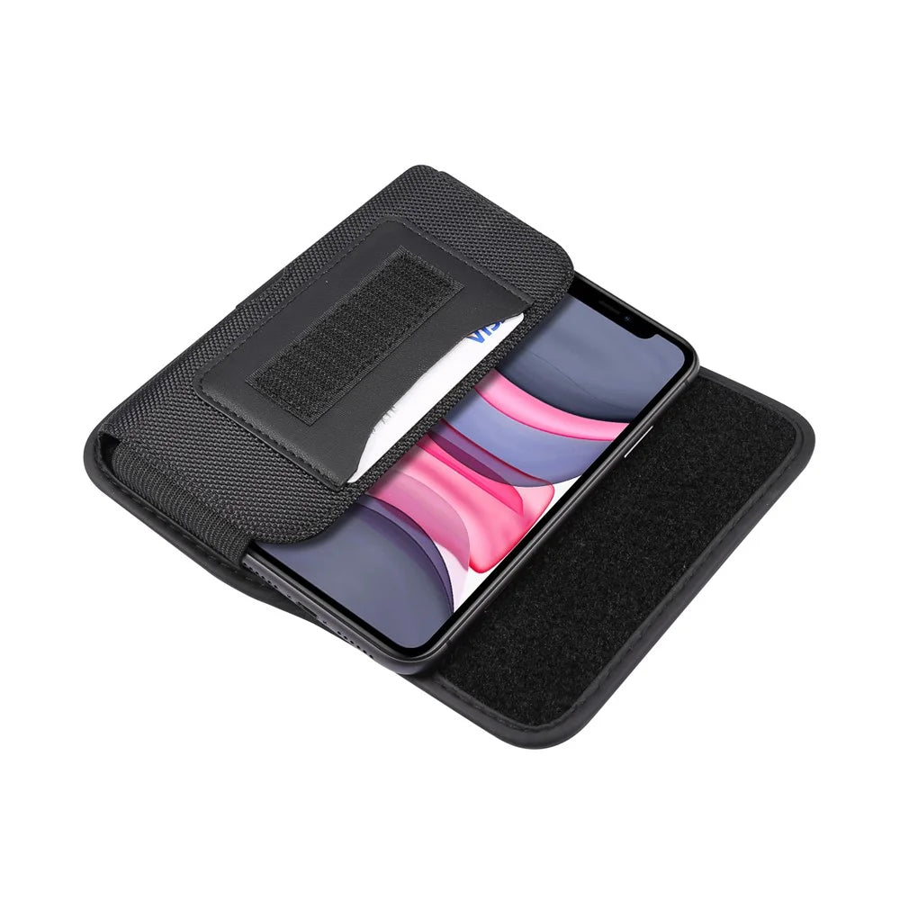 Universal Hanging Waist Bag Card Holder Pouch Men's Wallet Mobile Phone Bag for 5.4-inch Smartphones - 7