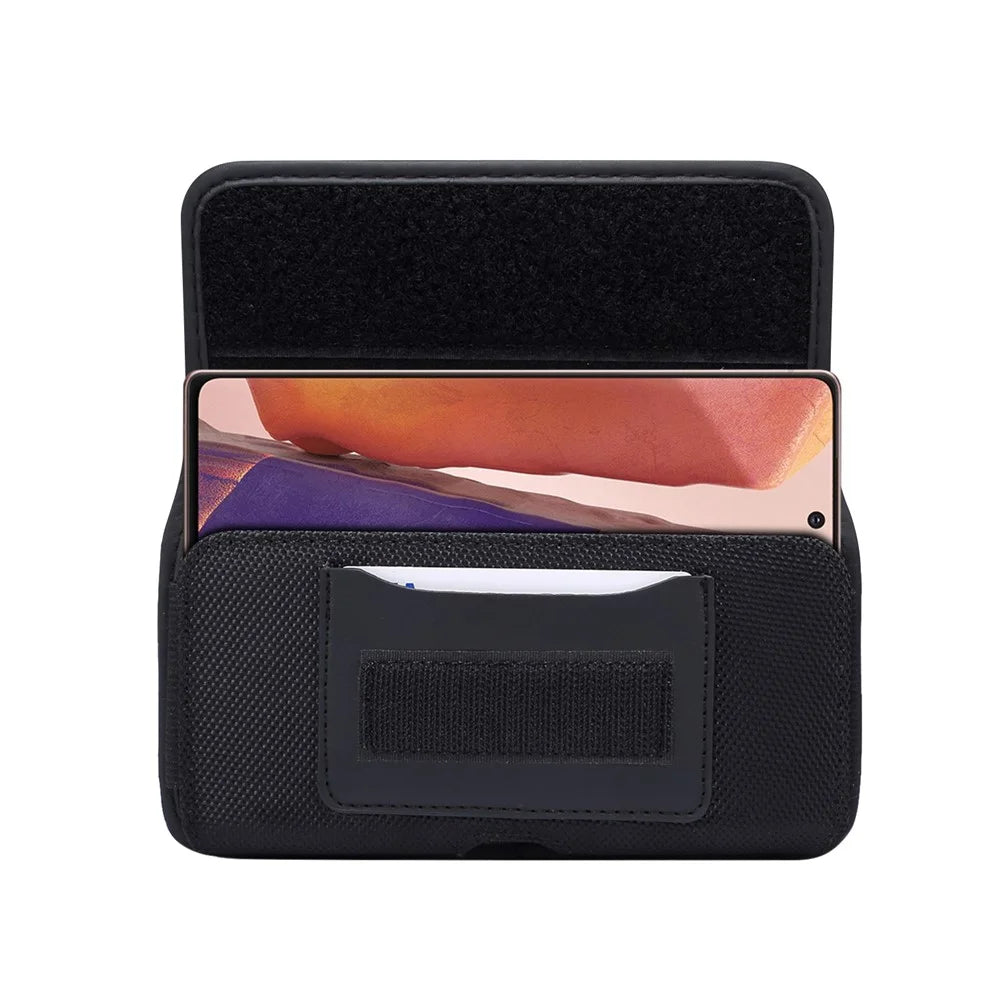 For iPhone 12 Pro Max/11 Pro Max / Samsung Galaxy Note20 4G/5G Durable Oxford Cross Waist Buckle Mobile Phone Case with Card Slot - 3