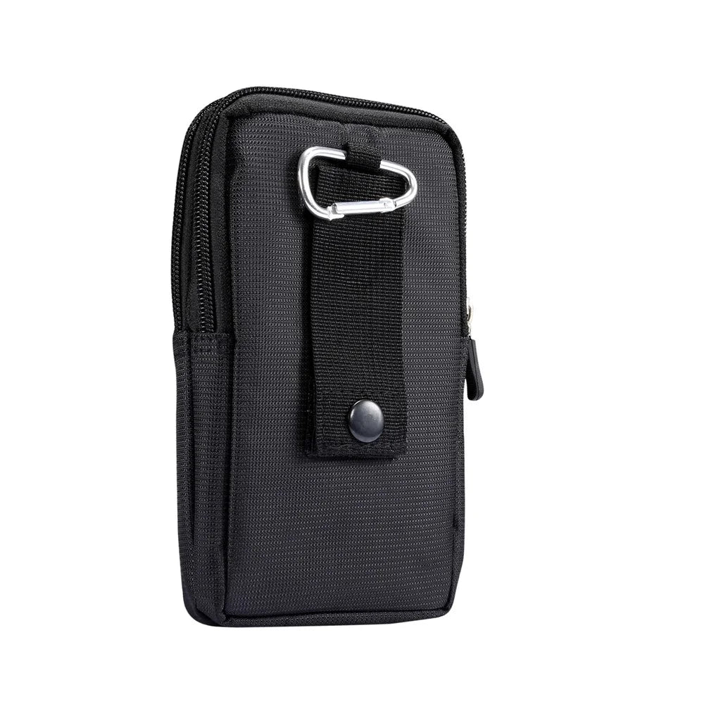 6.7/6.9 inch Universal Phone Pouch Case Sports Leisure Waist Bag for iPhone Samsung Huawei Etc. - Black - 2