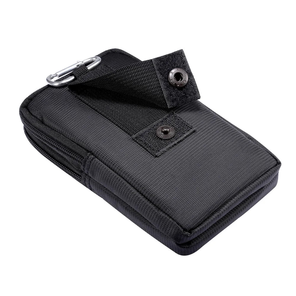 6.7/6.9 inch Universal Phone Pouch Case Sports Leisure Waist Bag for iPhone Samsung Huawei Etc. - Black - 4