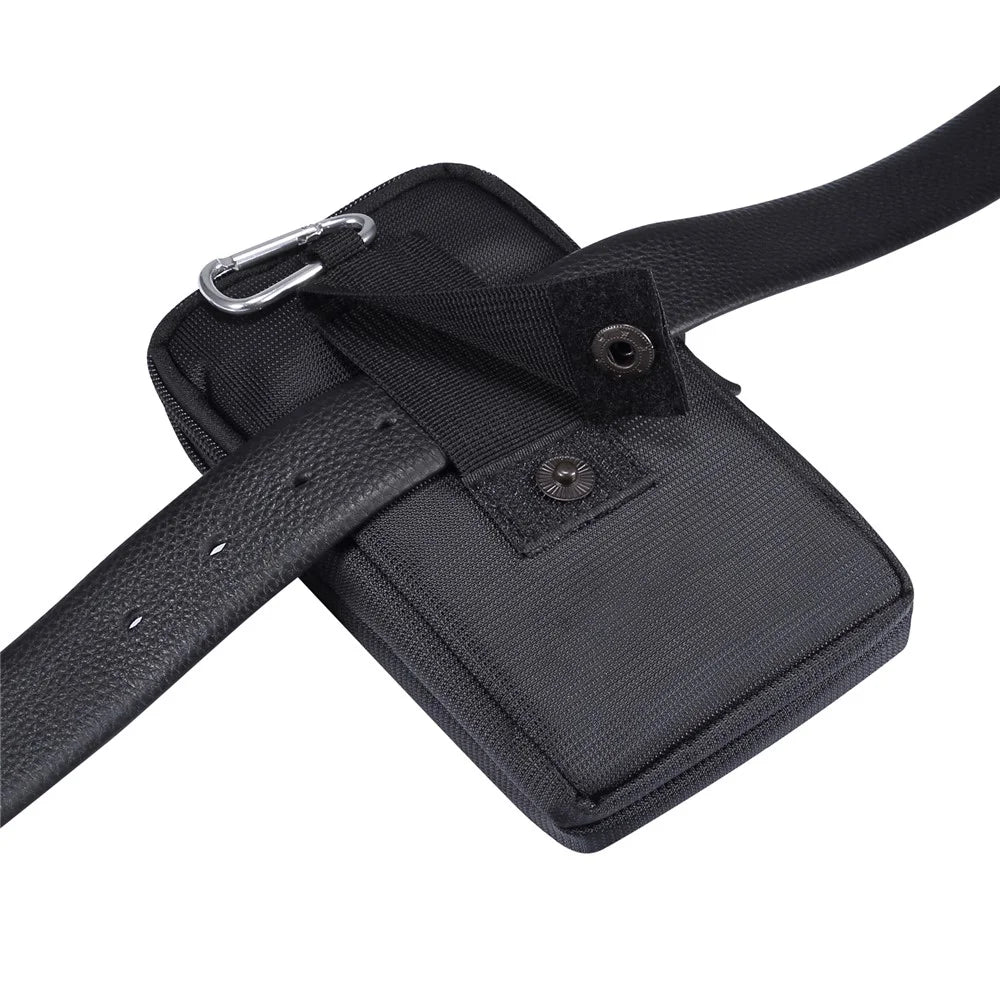 6.7/6.9 inch Universal Phone Pouch Case Sports Leisure Waist Bag for iPhone Samsung Huawei Etc. - Black - 5