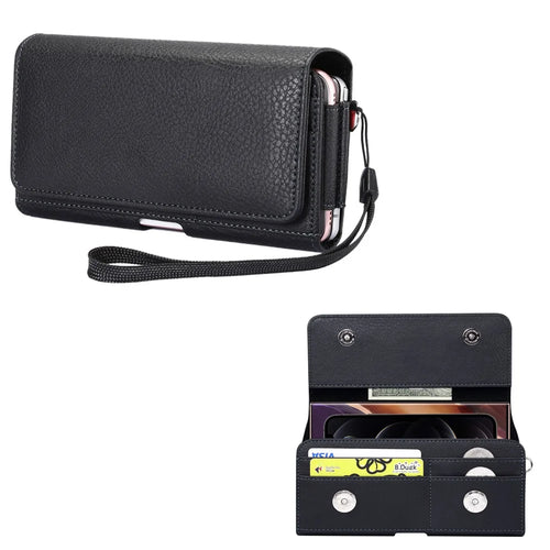 6.7-inch PU Leather Belt Clip Case Card Bag Holster Pouch for iPhone 12 Pro Max / Samsung Galaxy Note20 Ultra / Huawei P40 Lite - 1