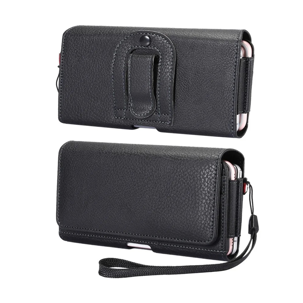 6.7-inch PU Leather Belt Clip Case Card Bag Holster Pouch for iPhone 12 Pro Max / Samsung Galaxy Note20 Ultra / Huawei P40 Lite - 2