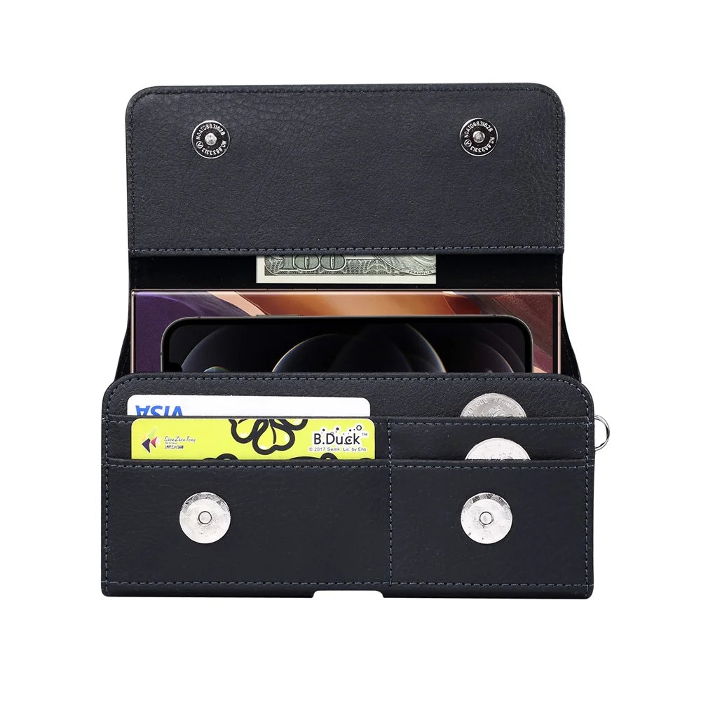 6.7-inch PU Leather Belt Clip Case Card Bag Holster Pouch for iPhone 12 Pro Max / Samsung Galaxy Note20 Ultra / Huawei P40 Lite - 3