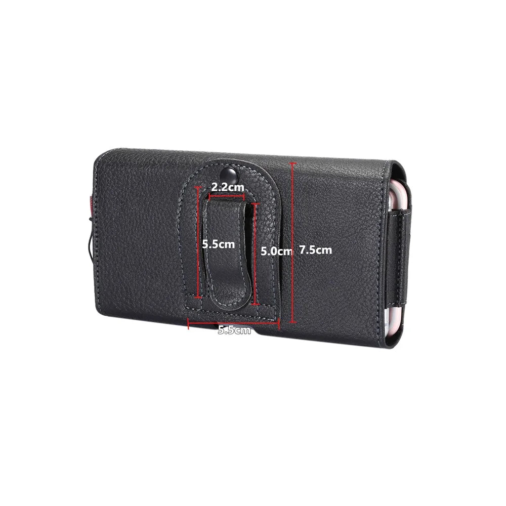 6.7-inch PU Leather Belt Clip Case Card Bag Holster Pouch for iPhone 12 Pro Max / Samsung Galaxy Note20 Ultra / Huawei P40 Lite - 5