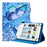 Shock-Proof Pattern Printing Universal Leather Tablet Case for 10-inch Tablets - Blue Butterfly - 1