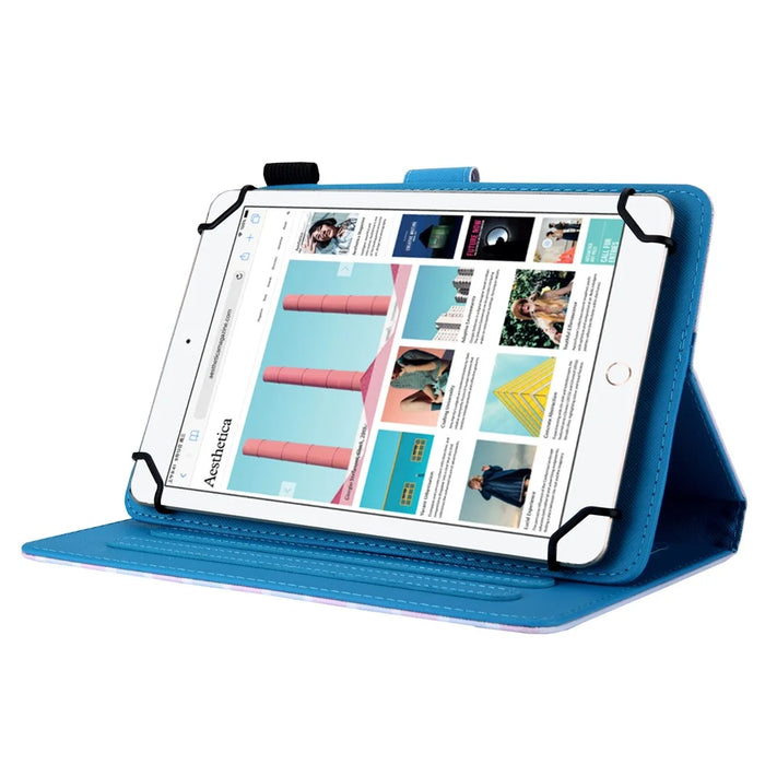 Shock-Proof Pattern Printing Universal Leather Tablet Case for 10-inch Tablets - Blue Butterfly - 6