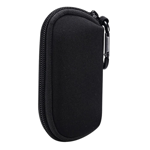Portable Nylon Cover Case Earphone Protector Bag with Carabiner for Apple AirPods Pro - Black - 1