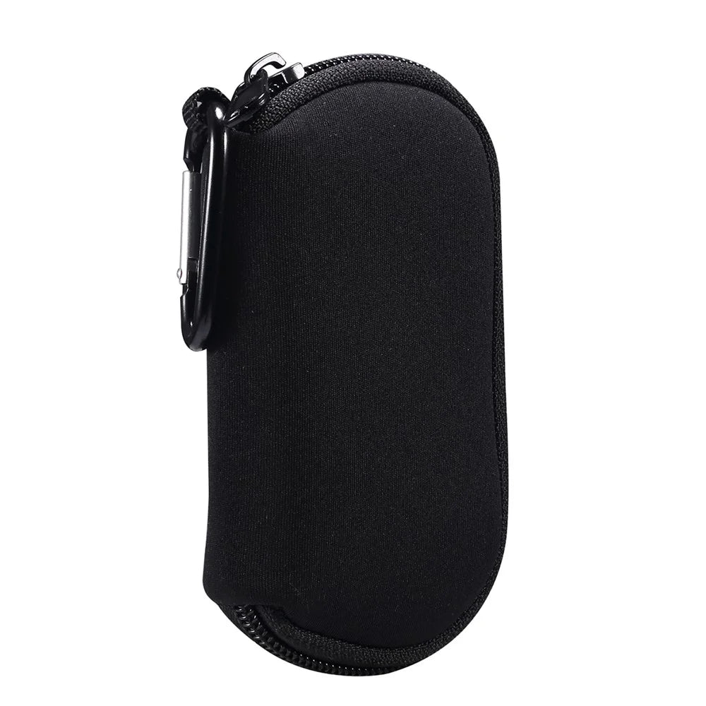 Portable Nylon Cover Case Earphone Protector Bag with Carabiner for Apple AirPods Pro - Black - 7