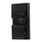 Horizontal PU Leather Belt Clip Case Phone Card Bag Holster Pouch (16.6x8.6x2cm) - Black - 7