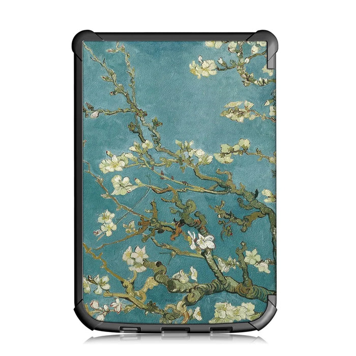 Universal Pattern Printing Leather Tablet Protective Case for PocketBook 617 / Basic Lux 3 / 616 / 627 / 632 / 632 Plus / 632 / 633 / 628 / 606 / Touch Lux 4 / Touch Lux 5 / Basic Lux 2 / Basic 4 / Touch HD 3 / Touch HD 3 Limited Edition - White Flowers - 3