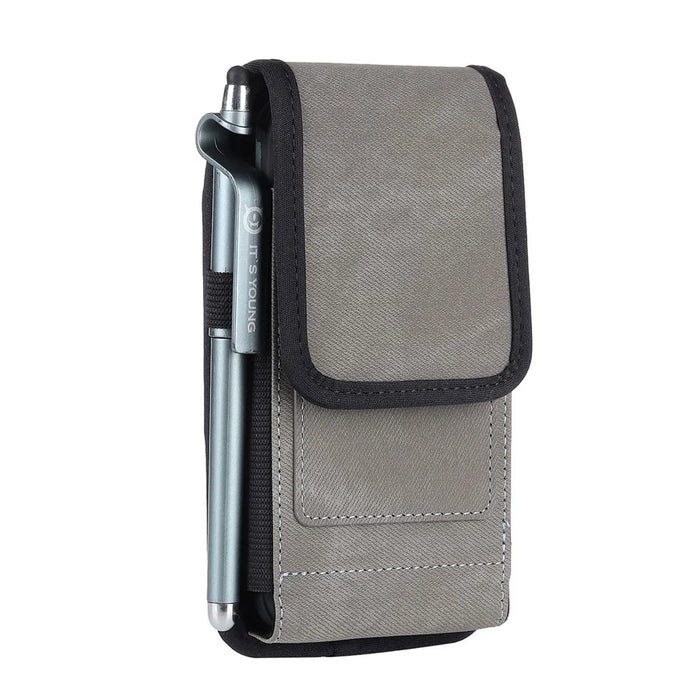 Hanging Waist Bag Universal Leather Phone Pouch with RFID Blocking Technology, Size: 17x9.2x2.2cm - 2