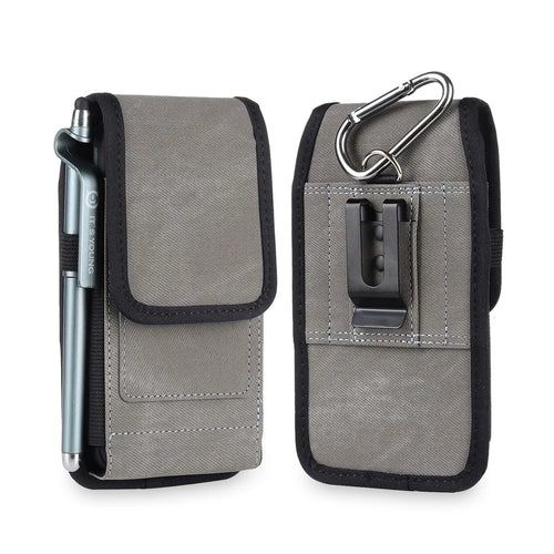 Universal Leather Phone Pouch RFID Blocking Function Hanging Waist Bag, Size: 18.5x10x2.2cm - 1