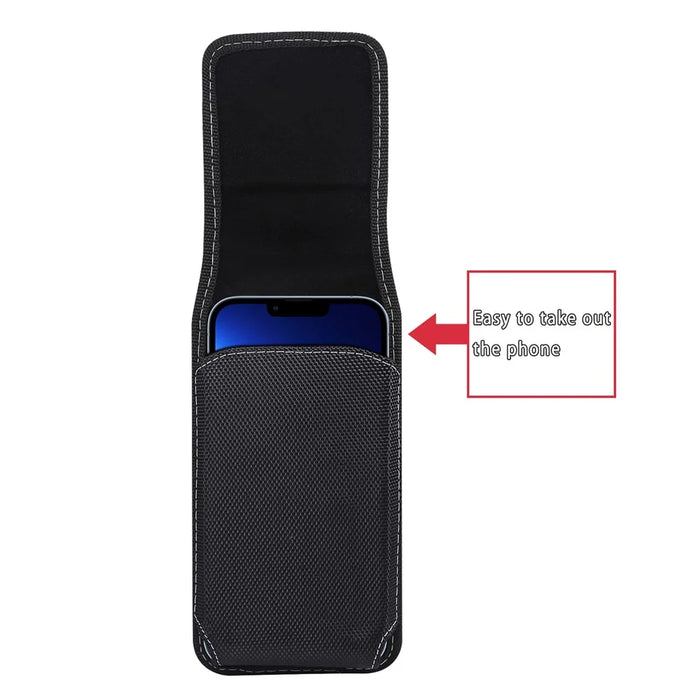 5.8-6.1inch Smart Phone Belt Loop Back Clip Waist Bag for iPhone 13 / 13 Pro / 12 / 12 Pro - 5